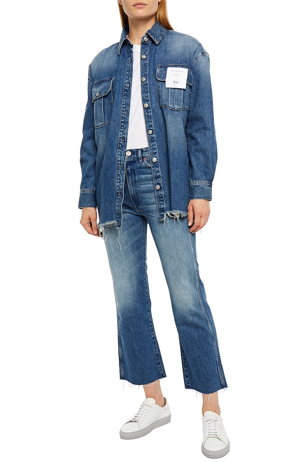 3X1 NYC Cropped high-rise straight-leg jeans