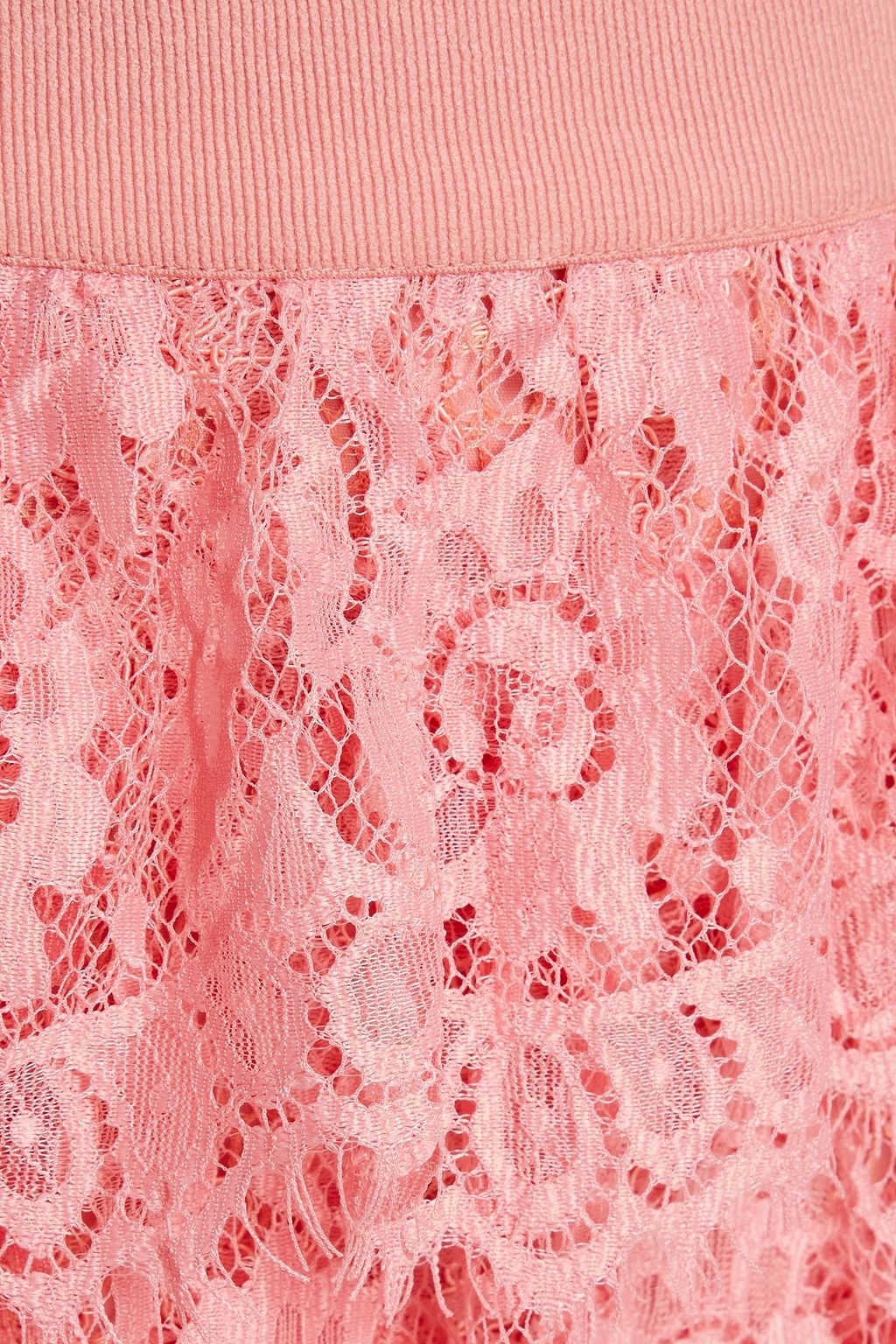 ALICE + OLIVIA Tiered lace maxi skirt