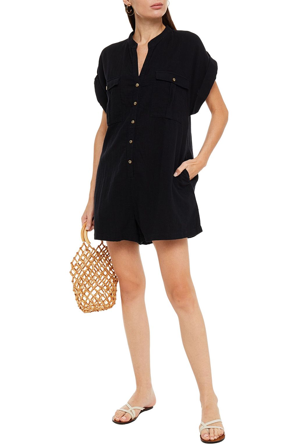 SEAFOLLY Cotton-gauze playsuit