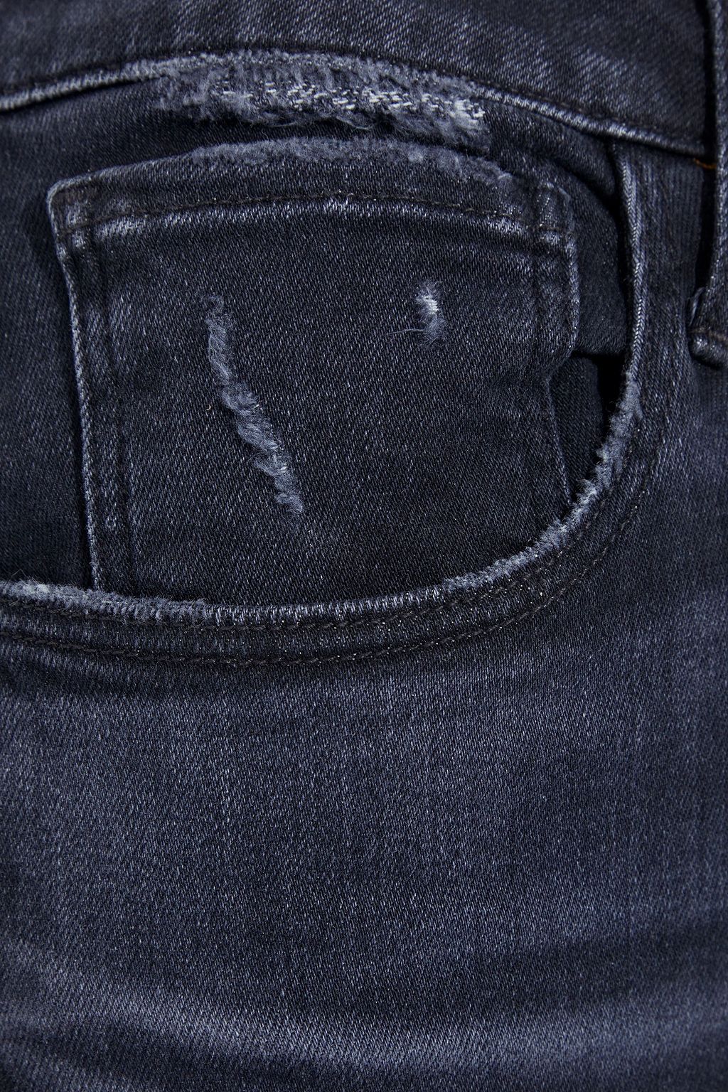 3X1 NYC W3 Higher Ground Gusset Crop distressed high-rise kick-flare jeans