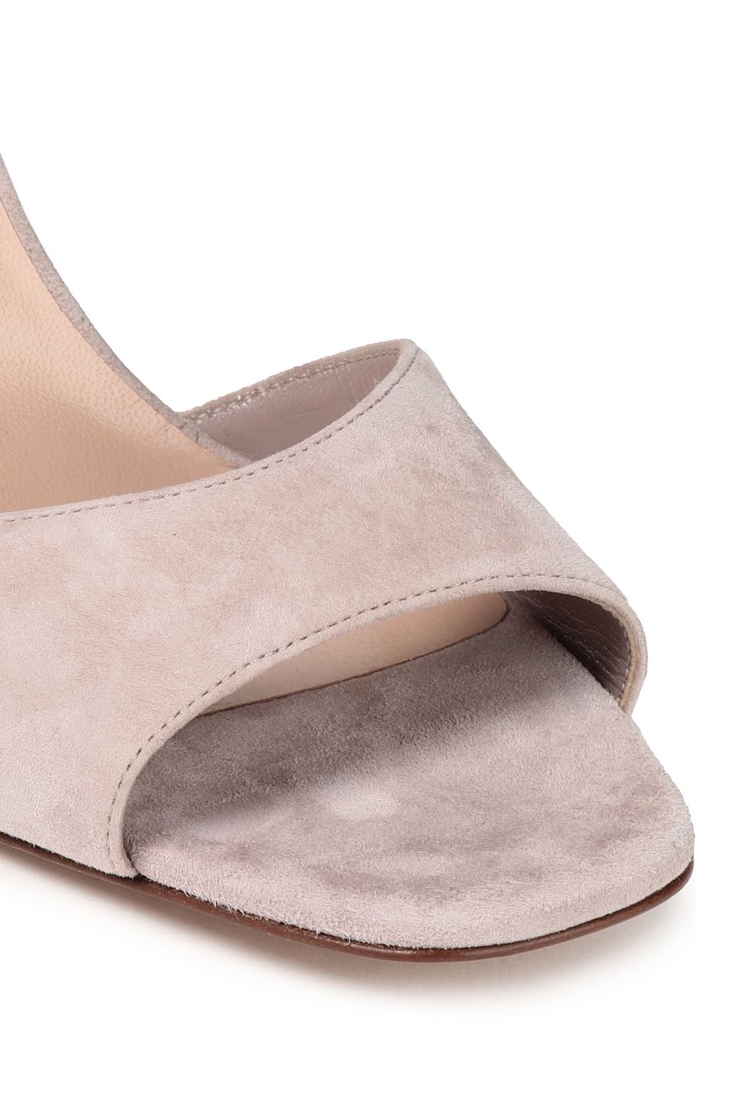 VALENTINO GARAVANI Chain-trimmed suede sandals