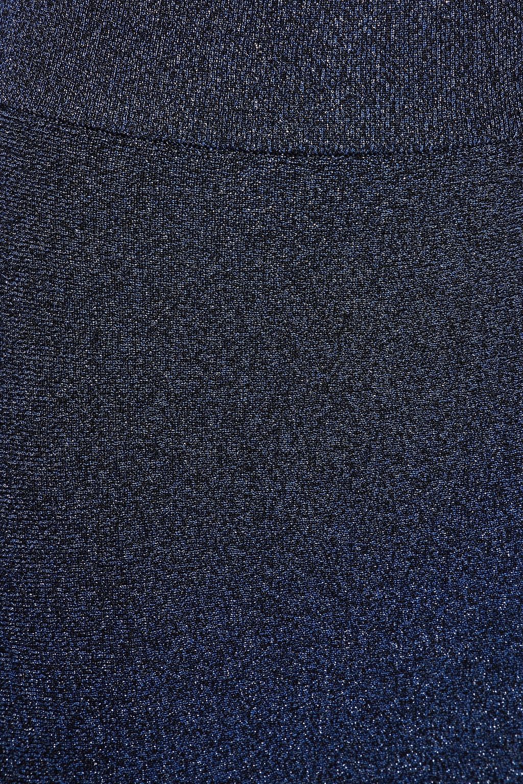 STELLA MCCARTNEY Asymmetric metallic stretch-knit midi skirt