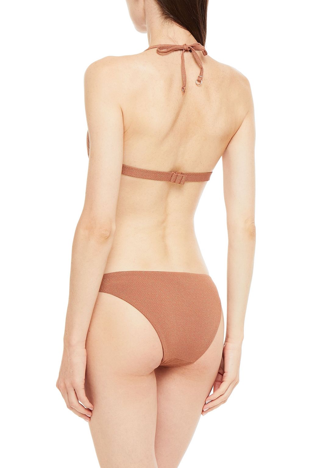 SEAFOLLY Stretch-piqué triangle bikini top