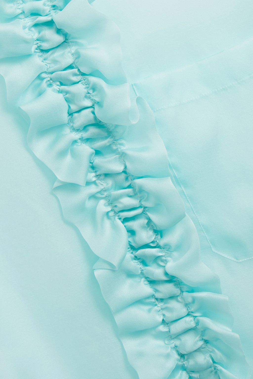 LEE MATHEWS Ruffle-trimmed silk-organza shirt