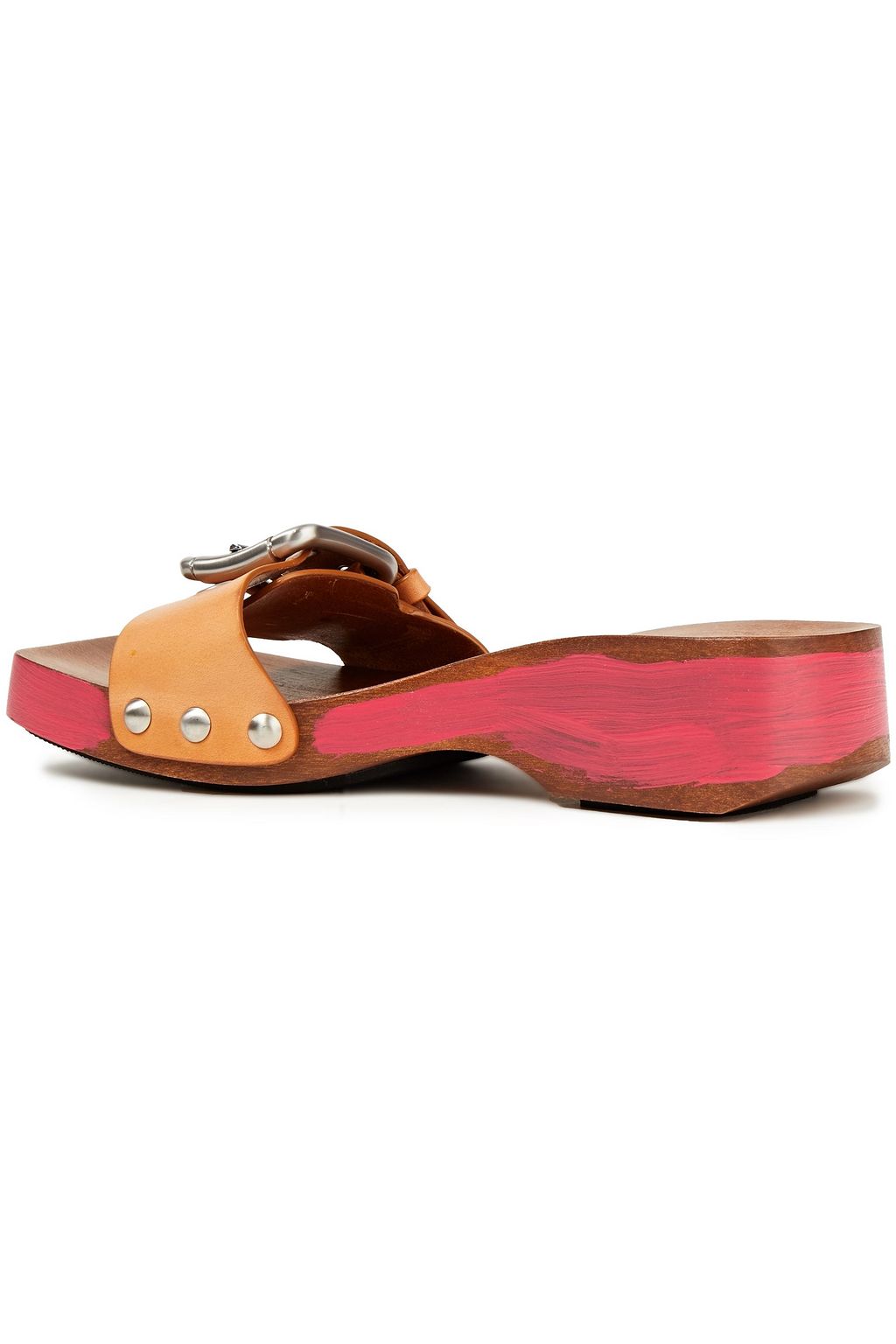 MARNI Sandalen aus Leder in Colour-Block-Optik mit Schnalle