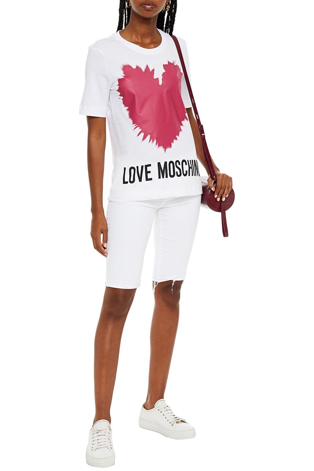 LOVE MOSCHINO Printed cotton-jersey T-shirt