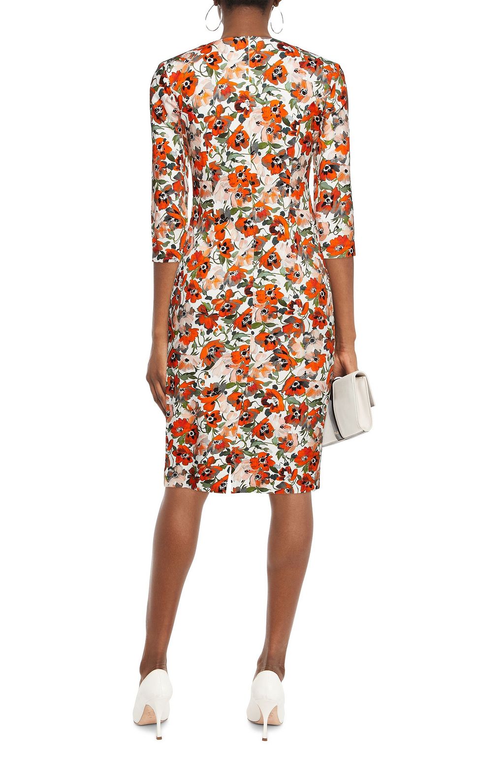 GOAT Lana floral-print stretch-crepe midi dress