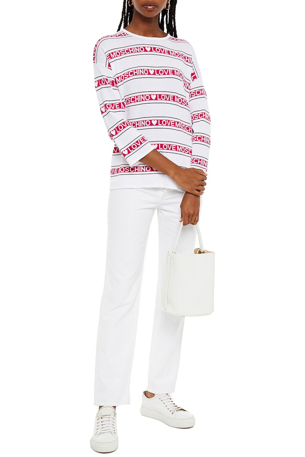 LOVE MOSCHINO Jacquard-knit sweater