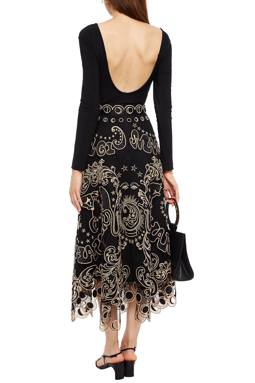 ZIMMERMANN Ladybeetle Fortune broderie anglaise tulle midi skirt