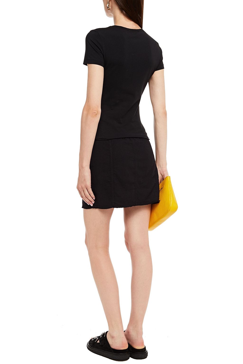 LOVE MOSCHINO Bead-embellished printed stretch-cotton jersey T-shirt