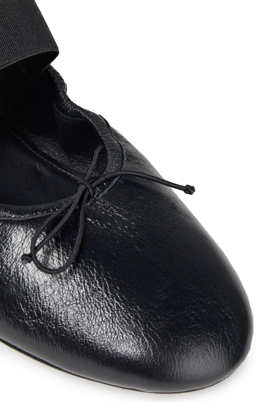 MARNI Metallic textured-leather ballet flats
