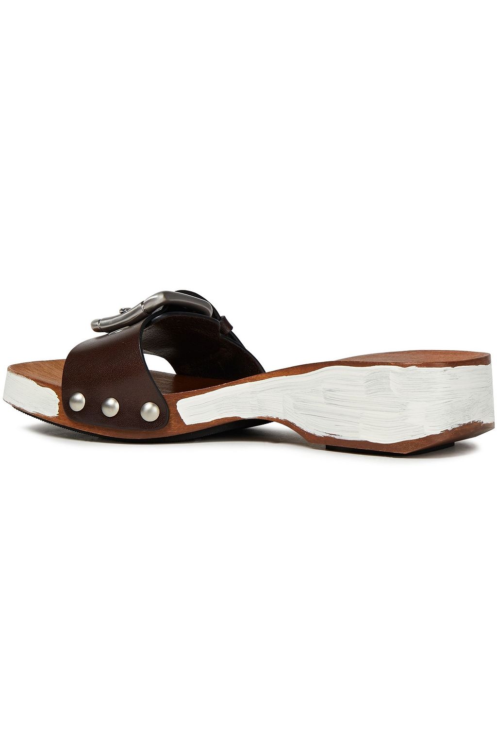 MARNI Sandalen aus Leder in Colour-Block-Optik mit Schnalle