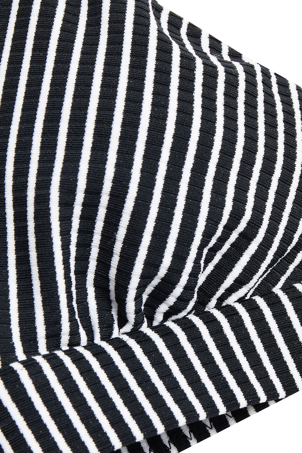 SEAFOLLY Go Overboard cutout striped ribbed bikini top
