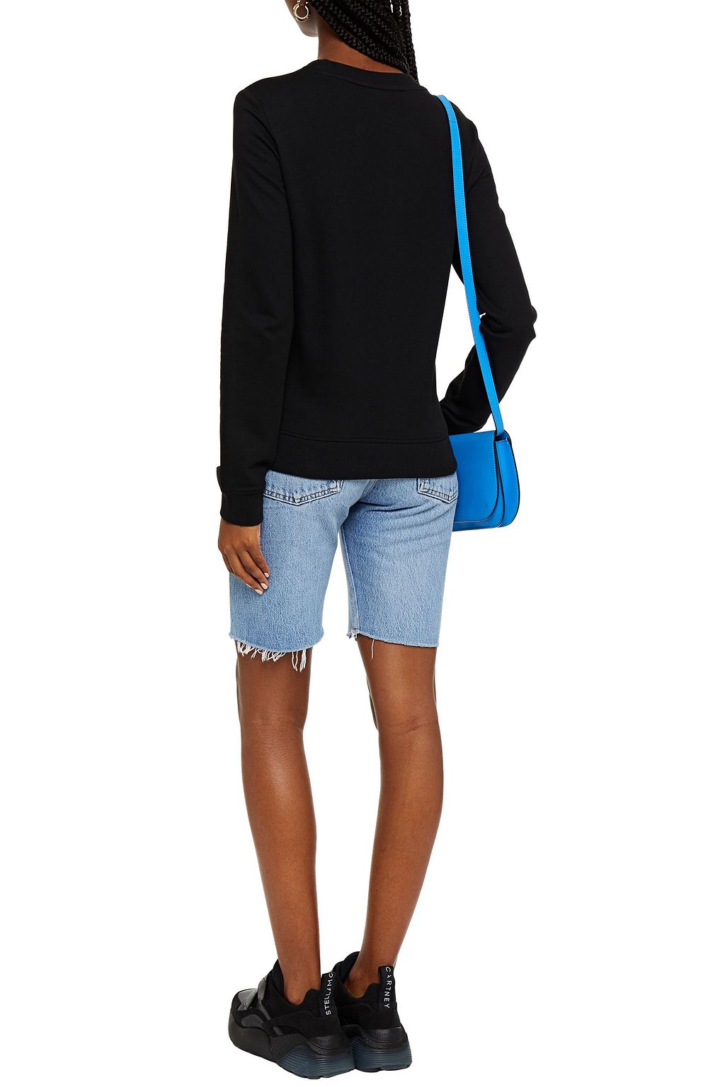 LOVE MOSCHINO Printed French cotton-terry sweatshirt