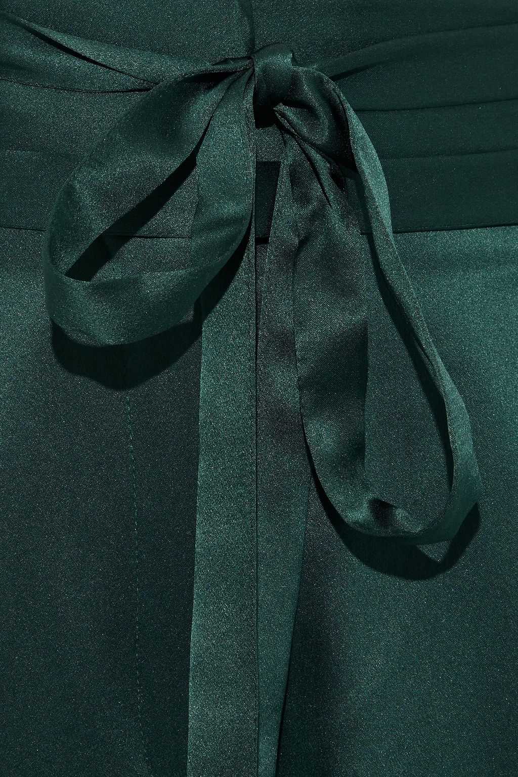MICHELLE MASON Belted silk-charmeuse tapered pants