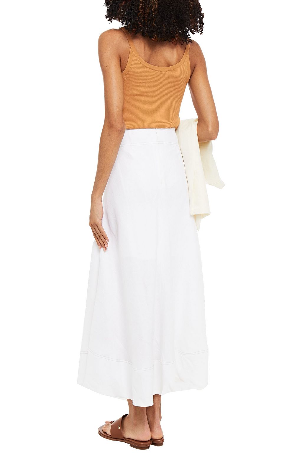 LEE MATHEWS Nico linen midi skirt