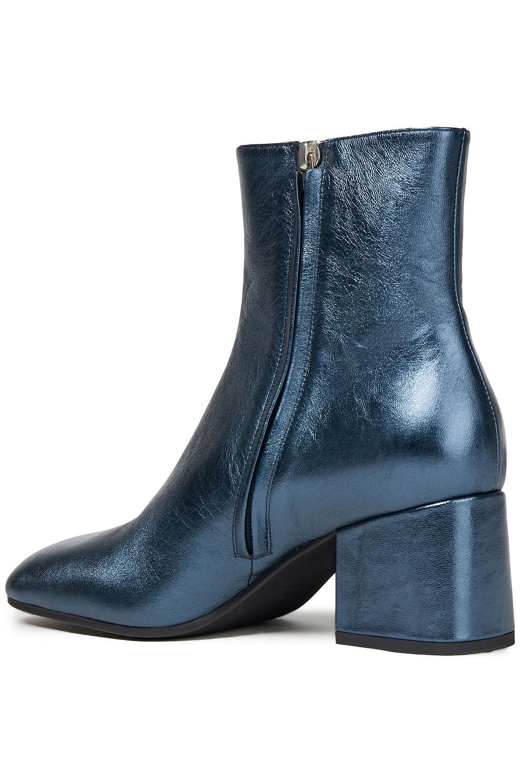 MARNI Metallic crinkled-leather ankle boots