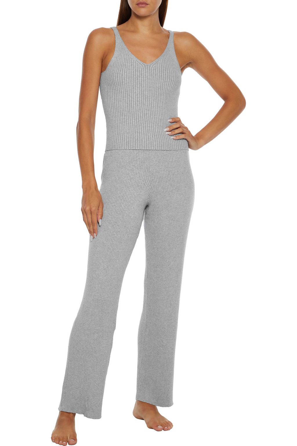 SKIN Kadienne ribbed cotton-blend tank