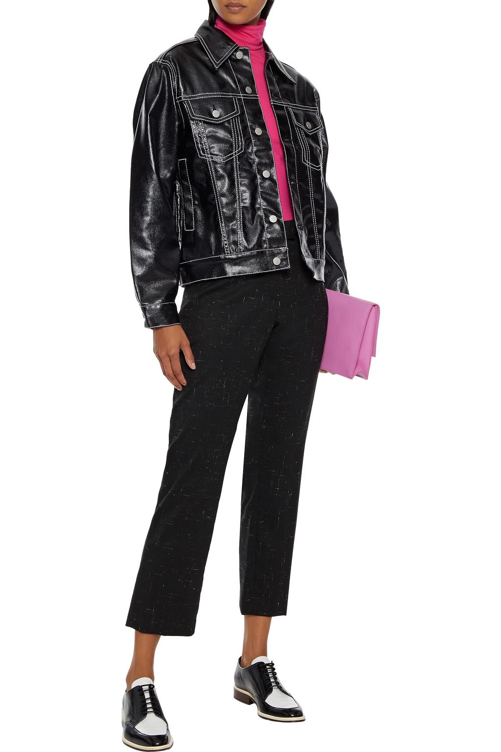 PS PAUL SMITH Cropped jacquard straight-leg pants