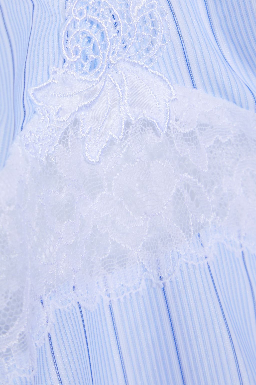 LISE CHARMEL Dandy Nautique striped stretch-tulle chemise