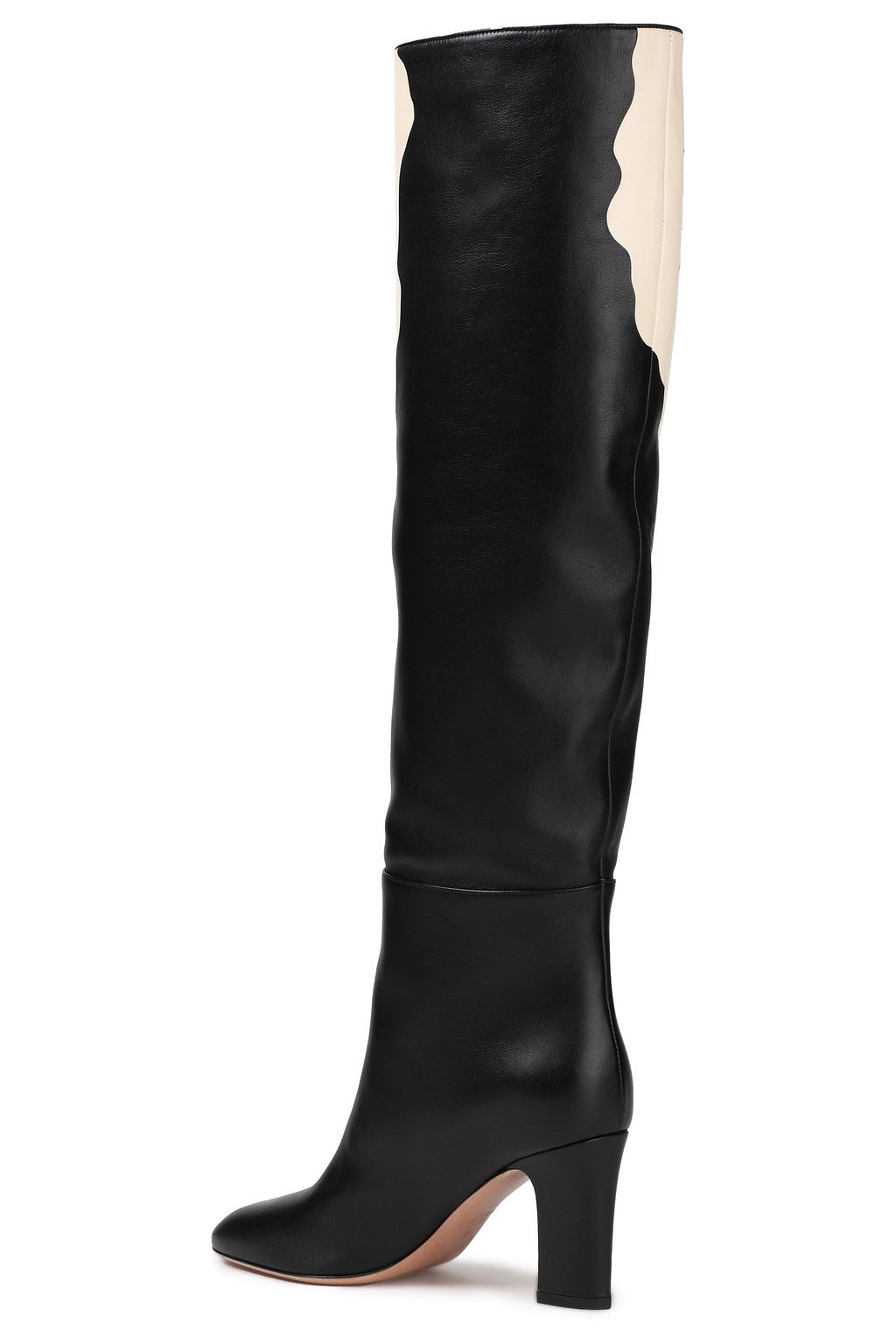 VALENTINO GARAVANI Printed leather over-the-knee boots