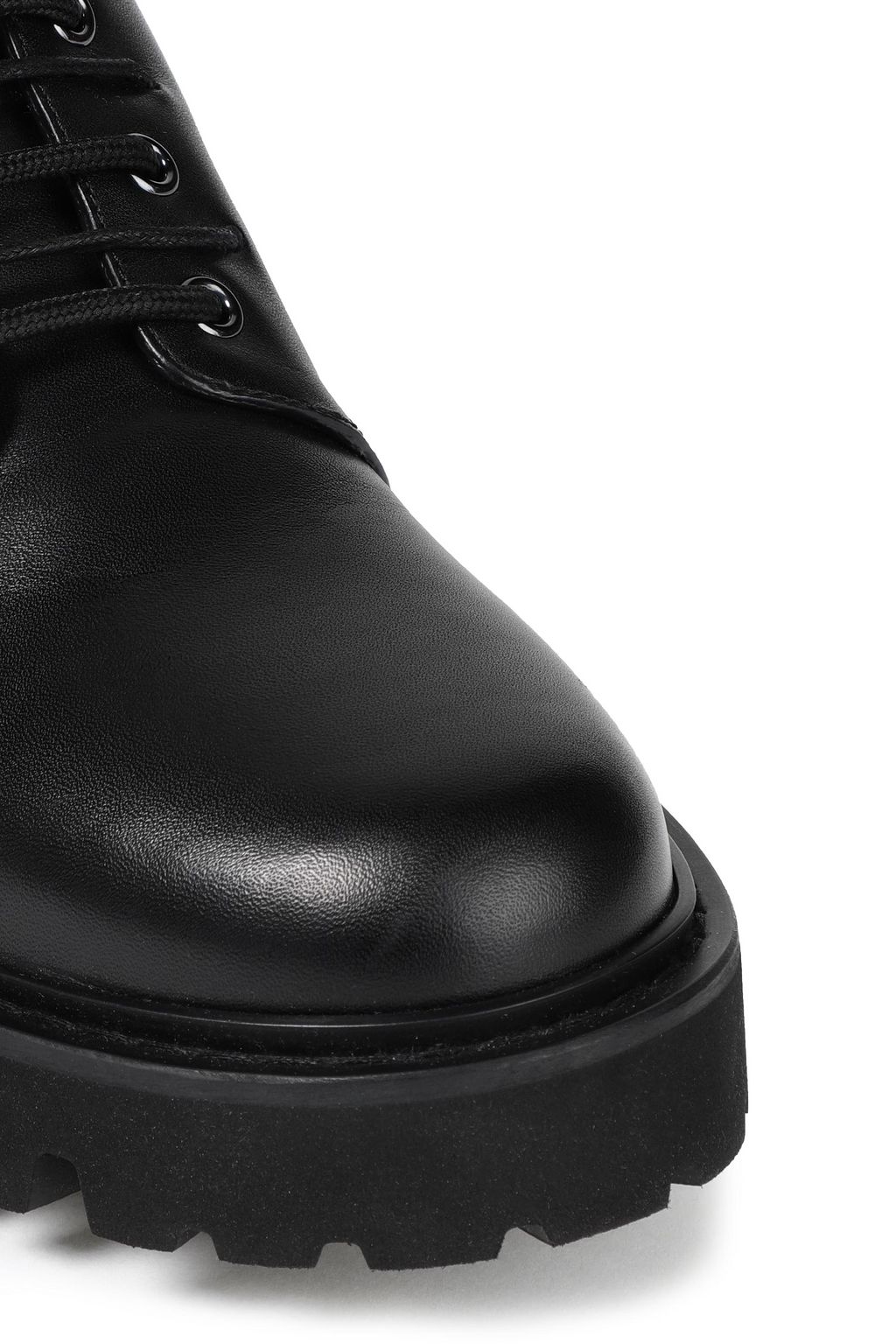VALENTINO GARAVANI Embossed leather combat boots