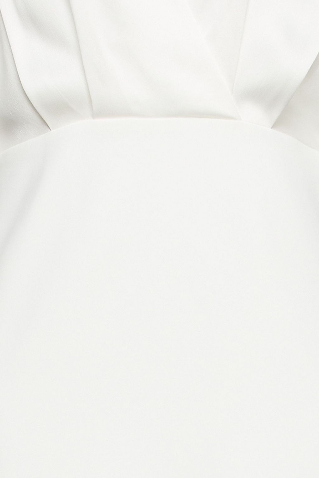 BADGLEY MISCHKA Wrap-effect silk-satin and stretch-crepe dress