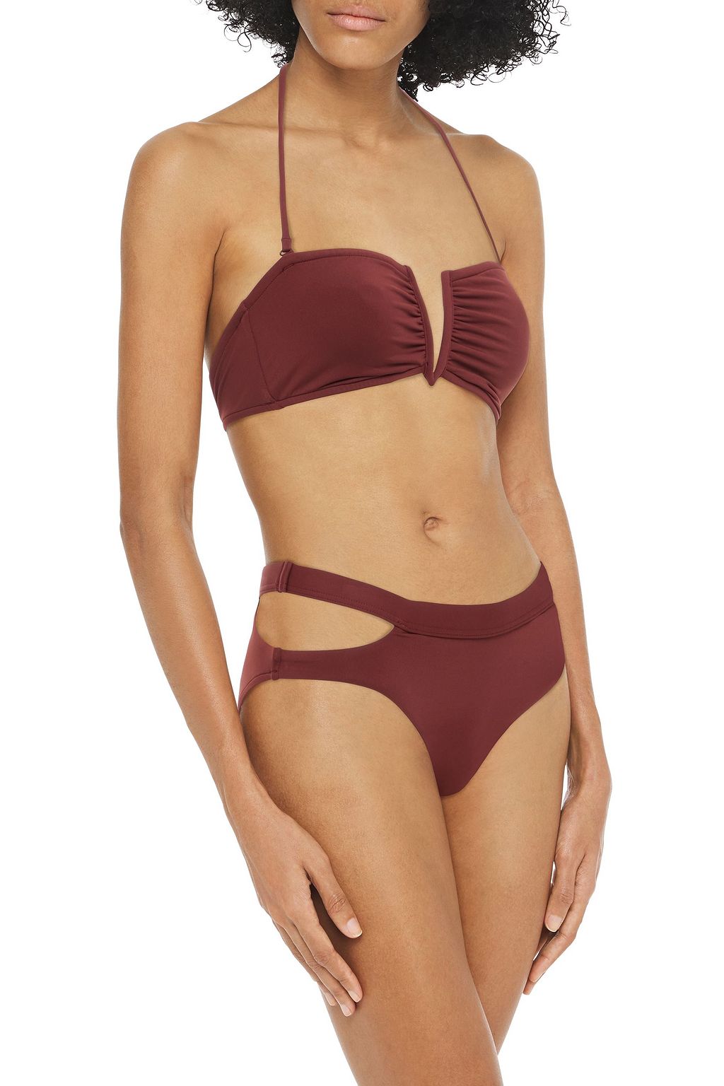 SEAFOLLY Gathered bandeau bikini top