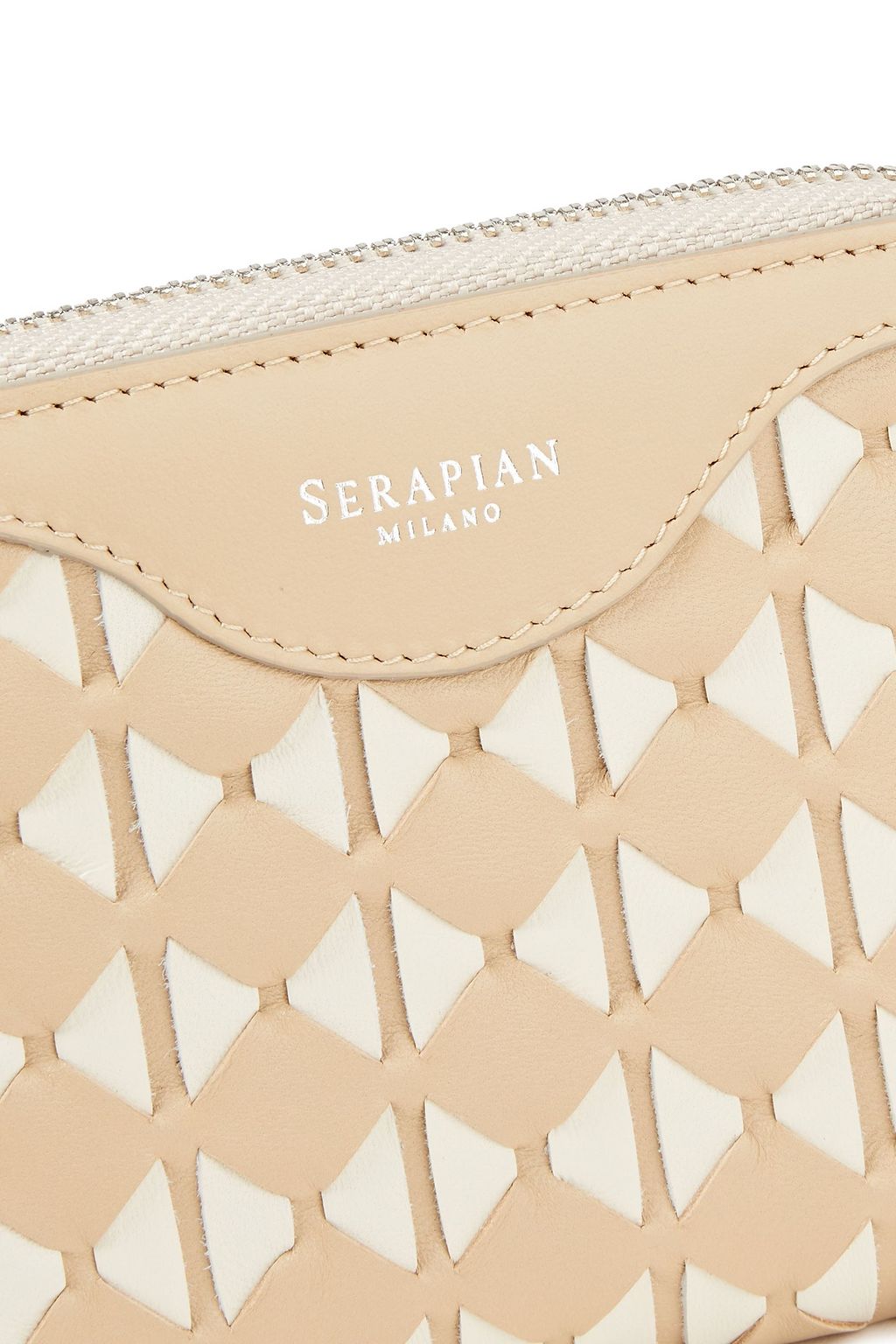 SERAPIAN Tasseled mosaico leather wallet
