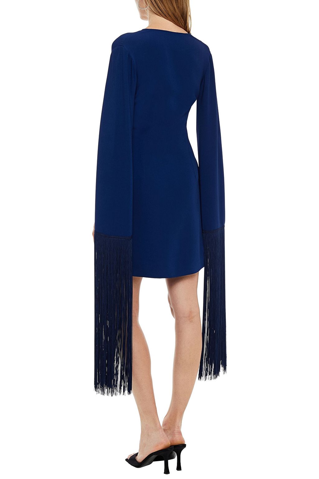STELLA MCCARTNEY Fringed stretch-crepe mini dress
