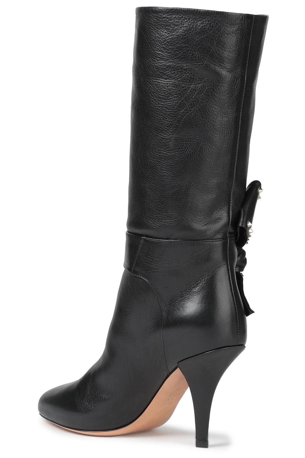 VALENTINO GARAVANI Rockstud bow-detailed leather boots