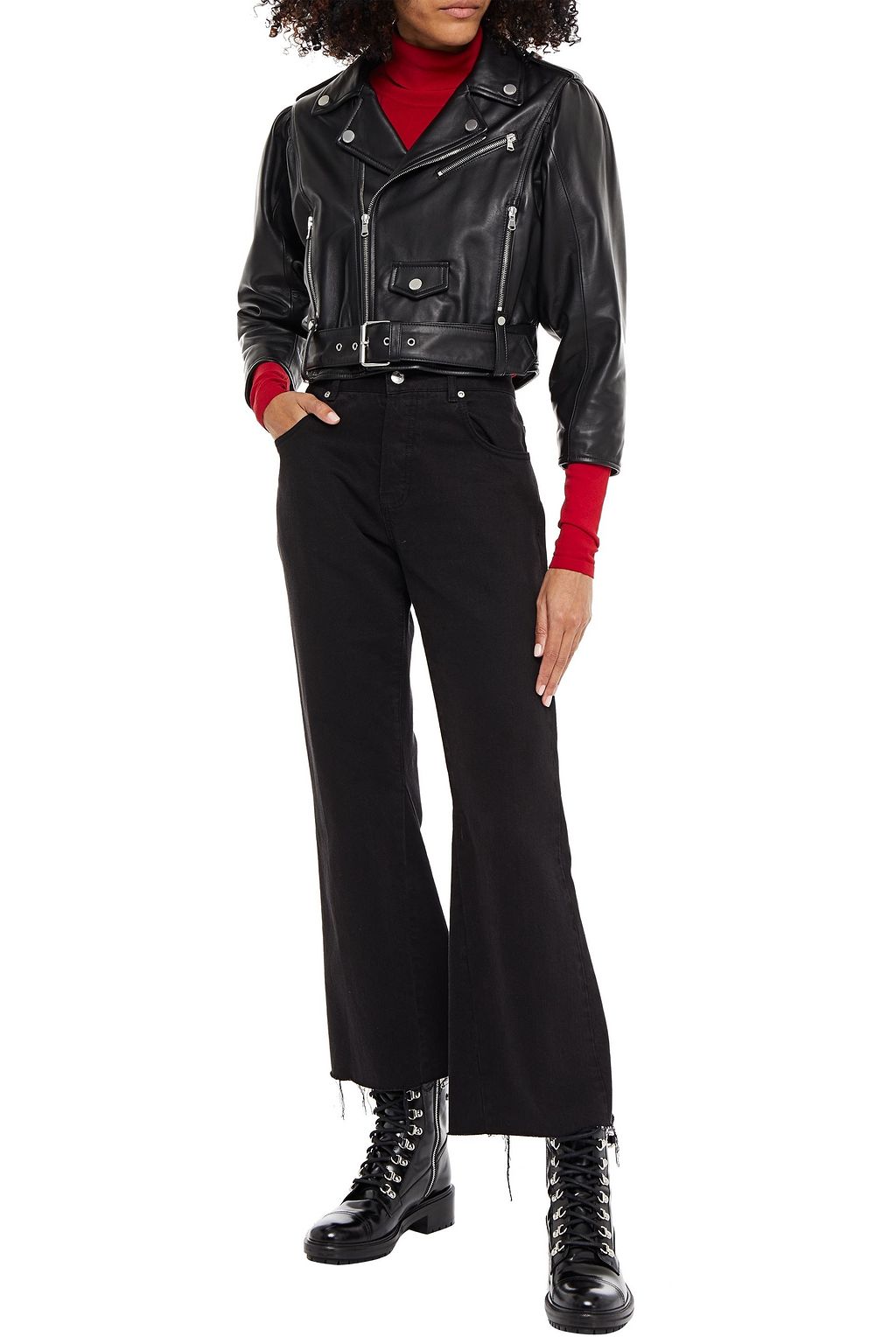 REDVALENTINO Leather biker jacket