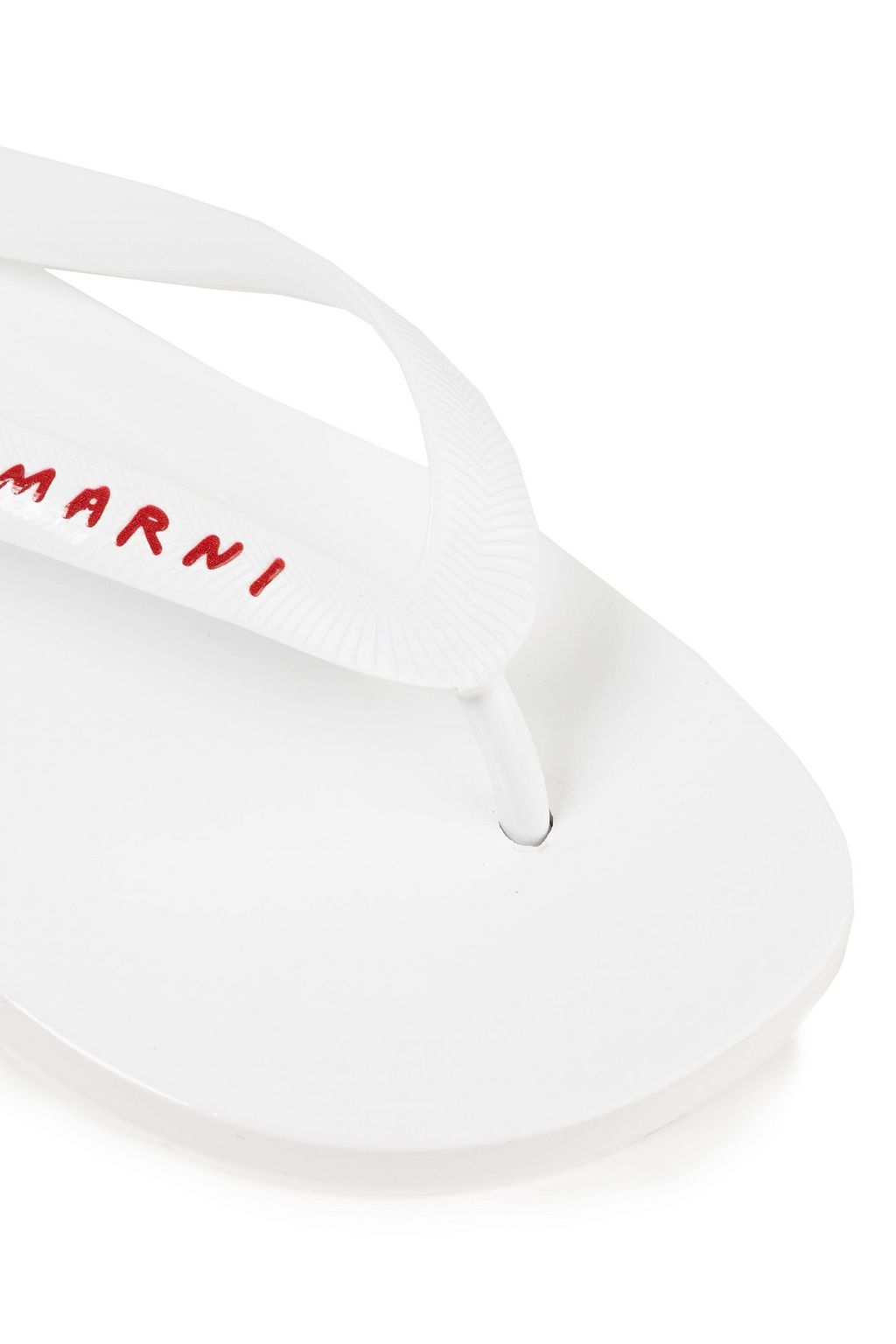 MARNI Logo-print coated rubber flip flops