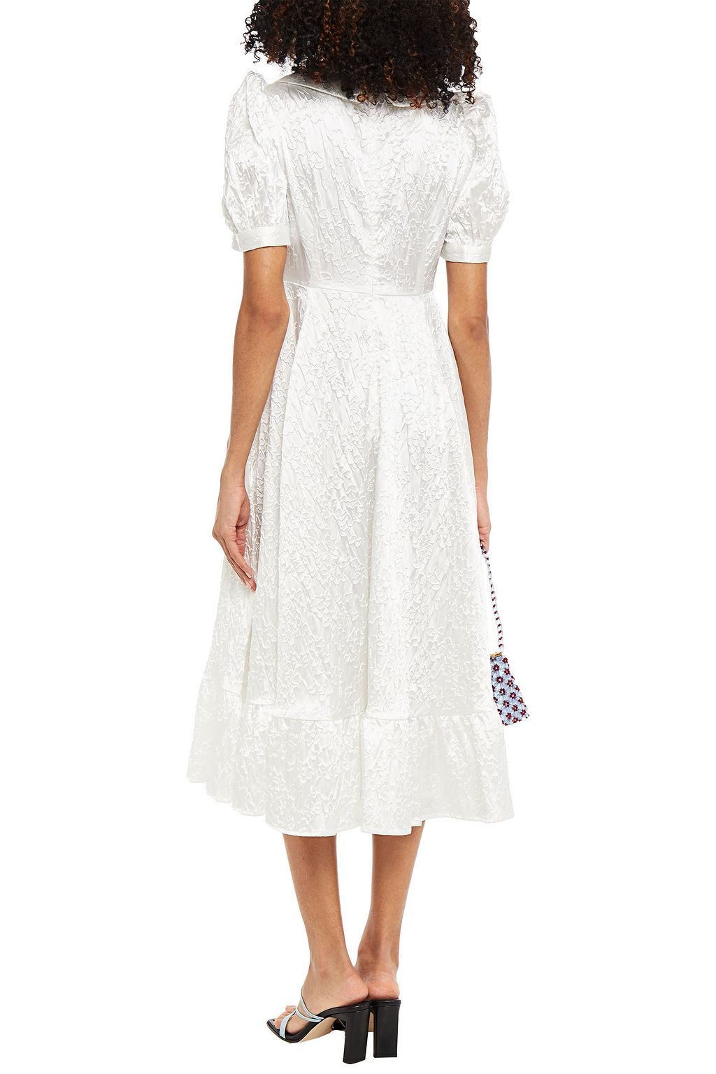 SHRIMPS Embossed satin midi dress