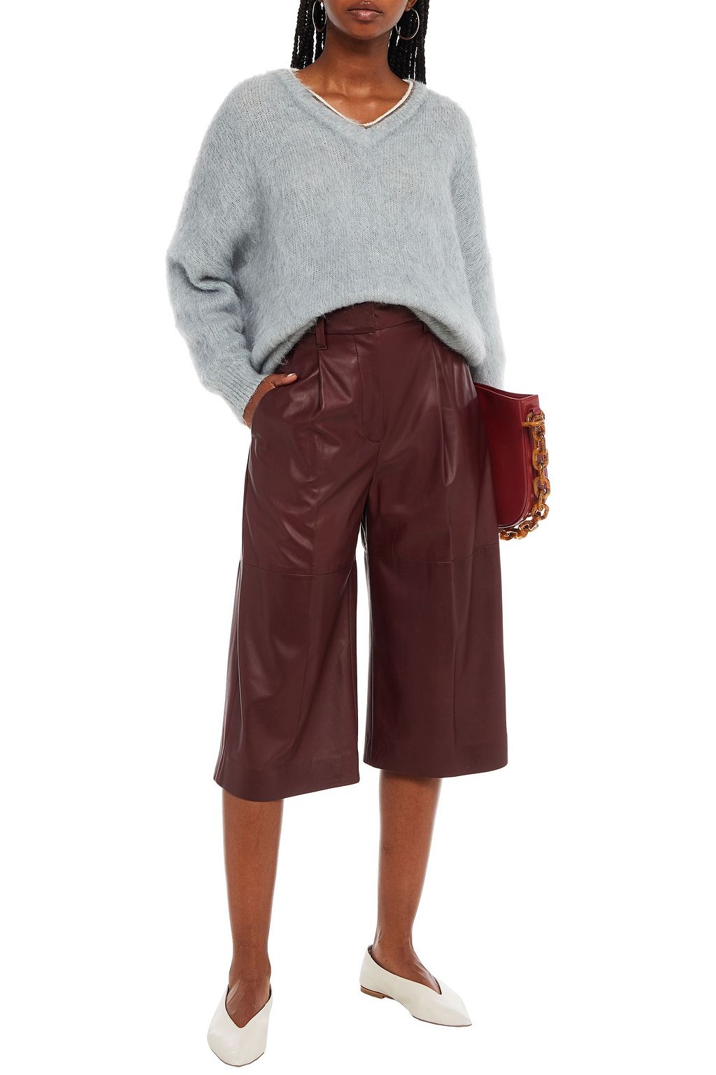 BRUNELLO CUCINELLI Shorts aus Leder