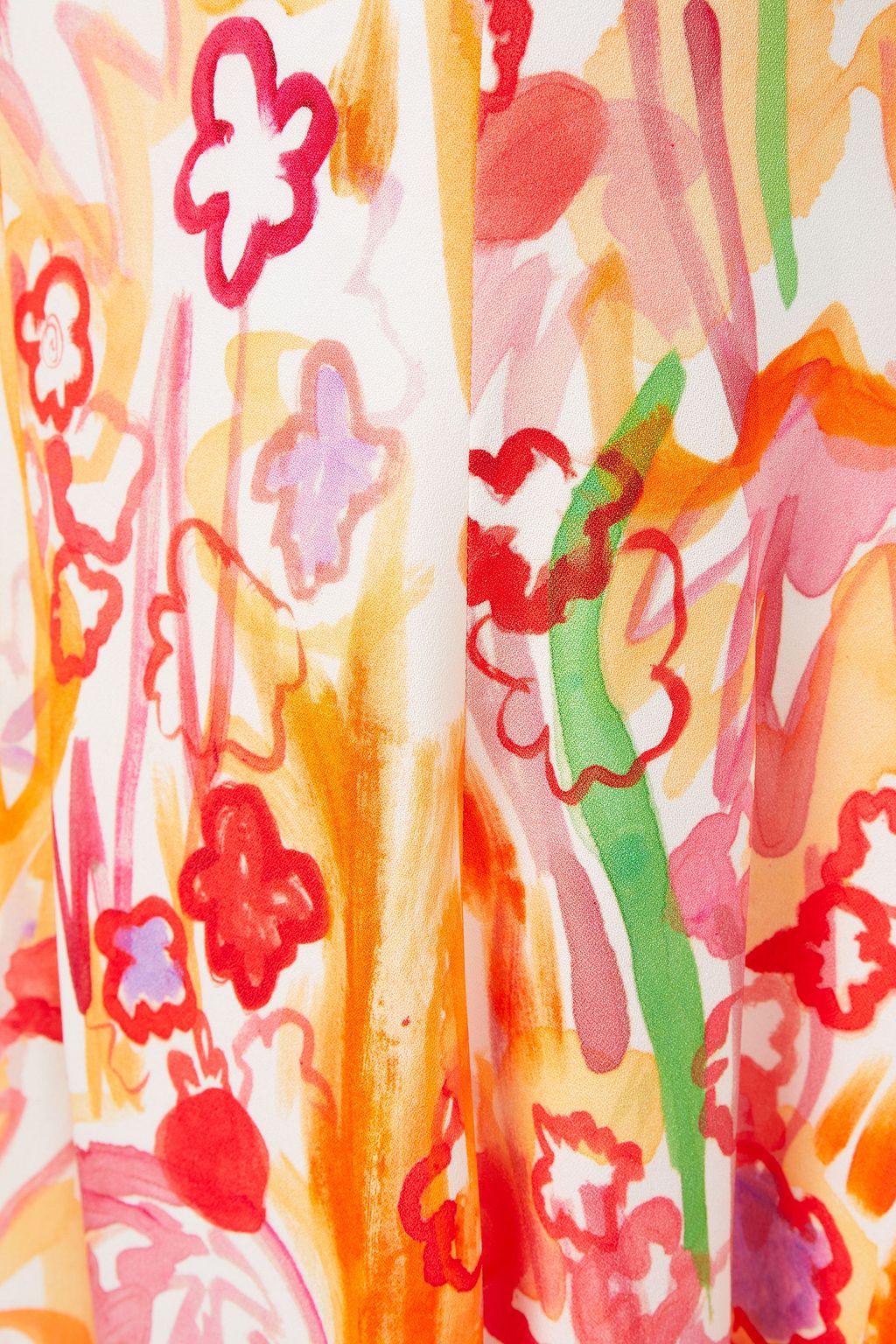 MARNI Floral-print crepe midi skirt
