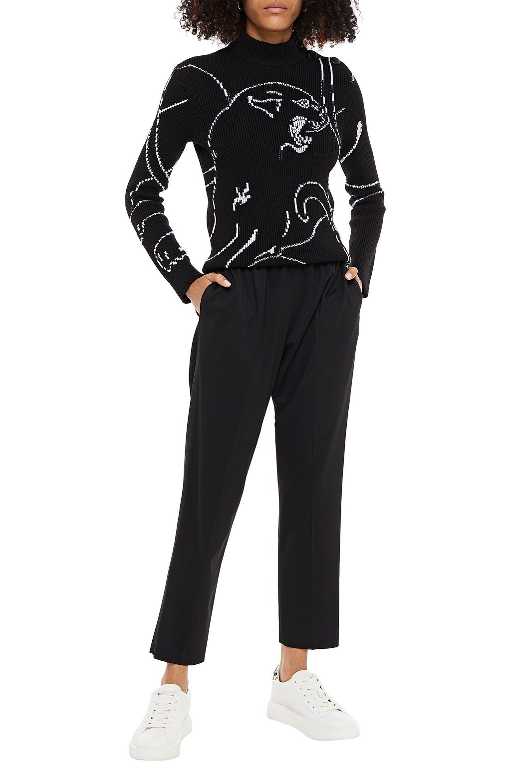 VALENTINO GARAVANI Stretch-wool twill tapered pants