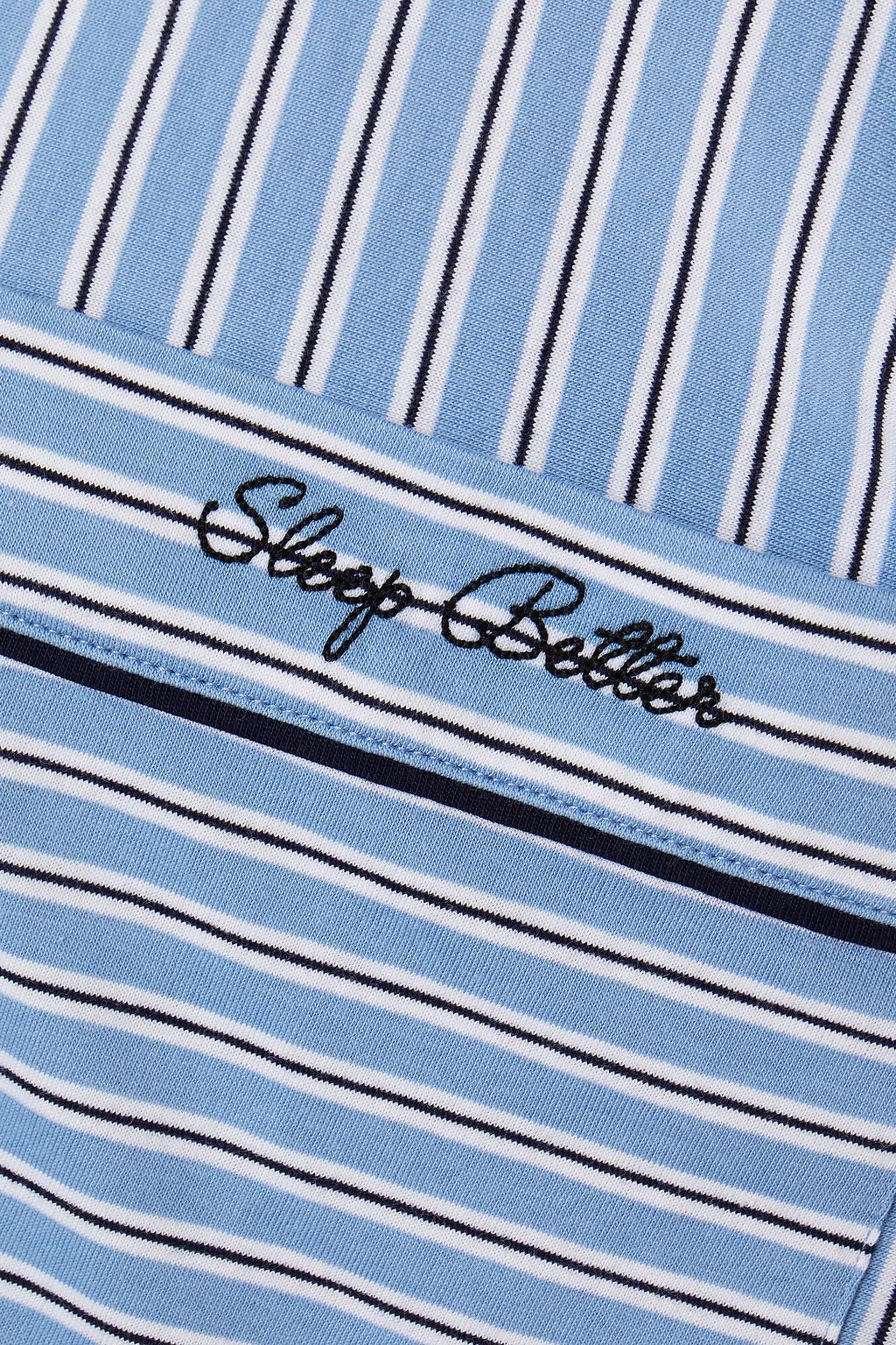 NINETY PERCENT Striped organic cotton-jersey nightshirt