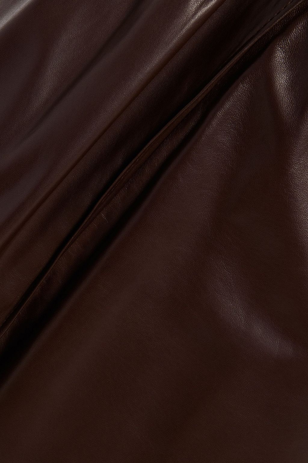 BRUNELLO CUCINELLI Wrap-effect leather skirt