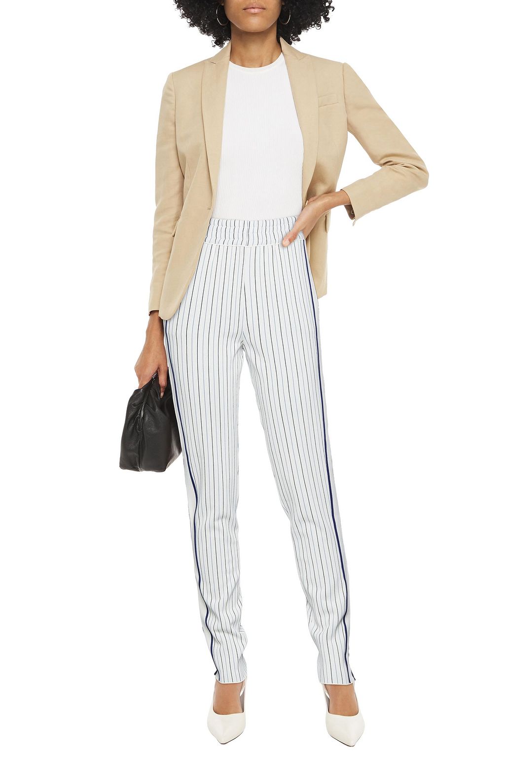 STELLA MCCARTNEY Striped jersey slim-leg pants