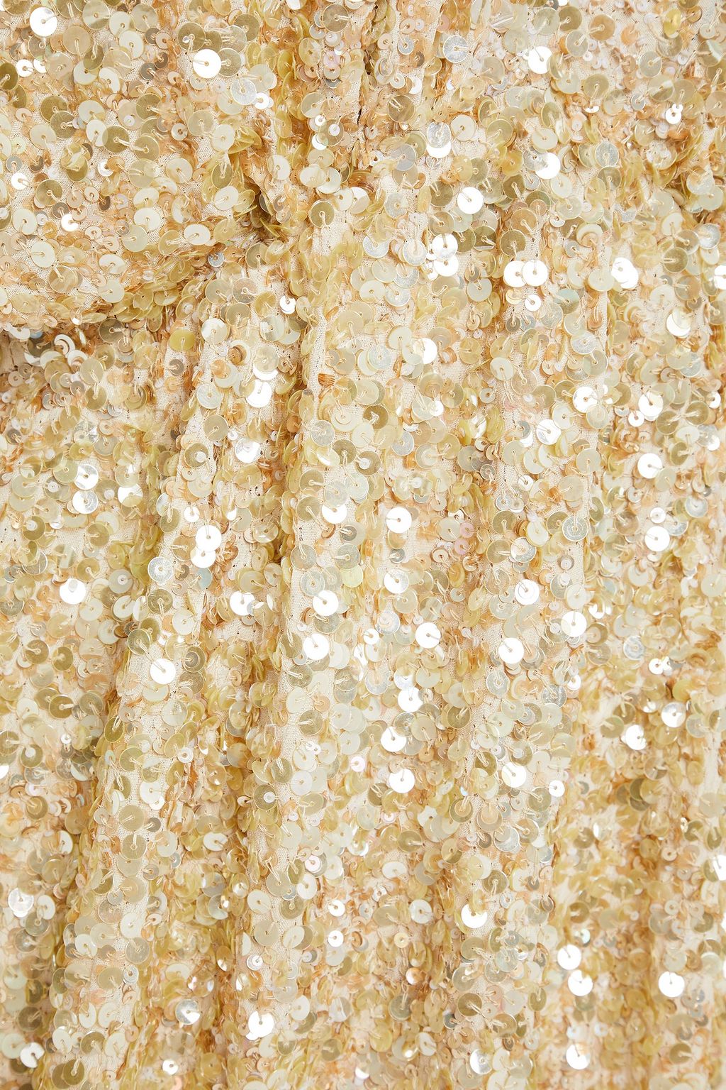 RETROFÊTE Gathered sequined crepe mini dress