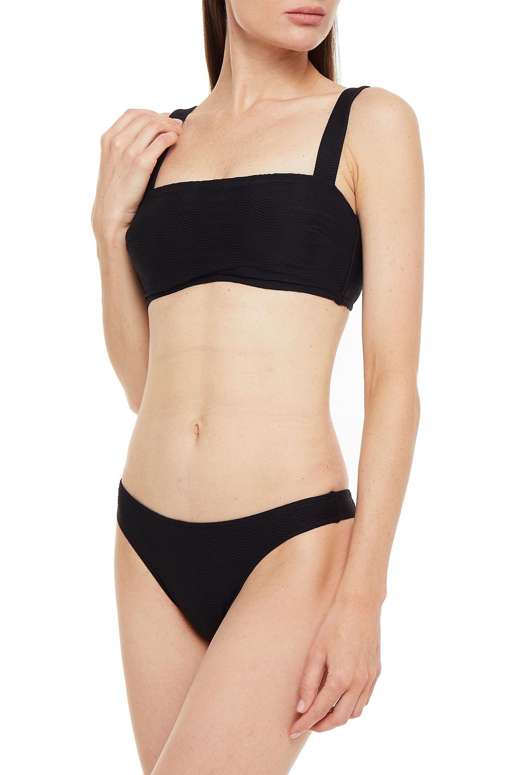 SEAFOLLY Capri Sea matelassé bandeau bikini top