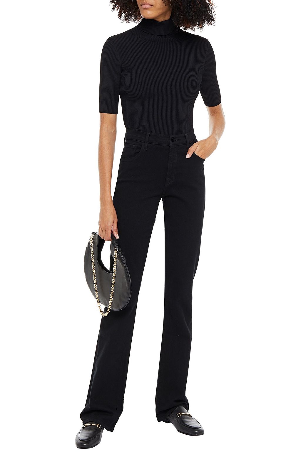 VALENTINO GARAVANI Ribbed-knit turtleneck top