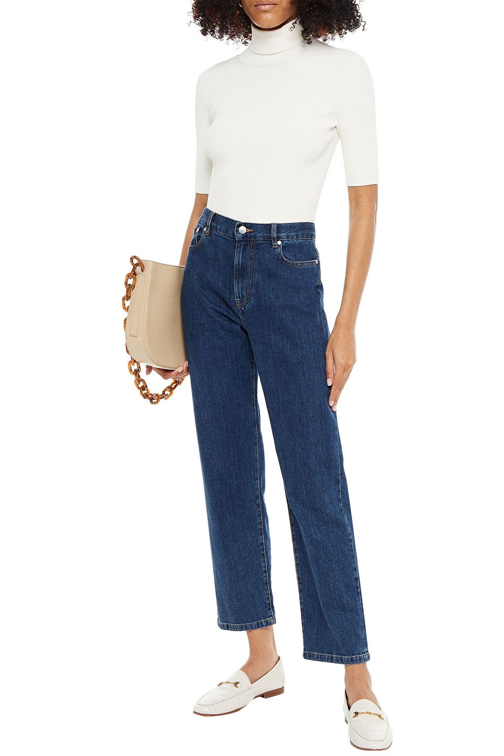 VALENTINO GARAVANI Ribbed-knit turtleneck top