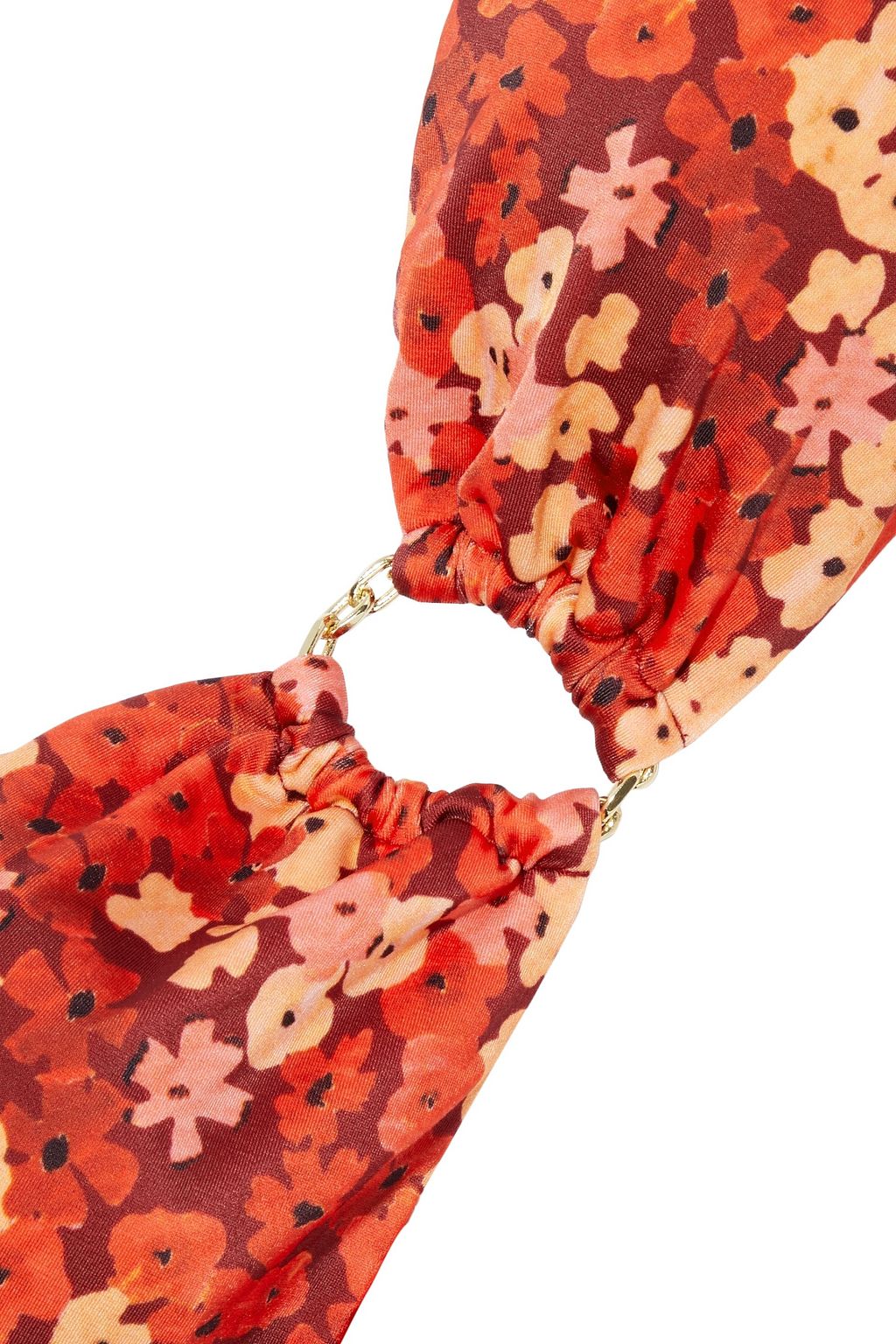 VIX PAULA HERMANNY Paris Erin chain-trimmed floral-print bikini top