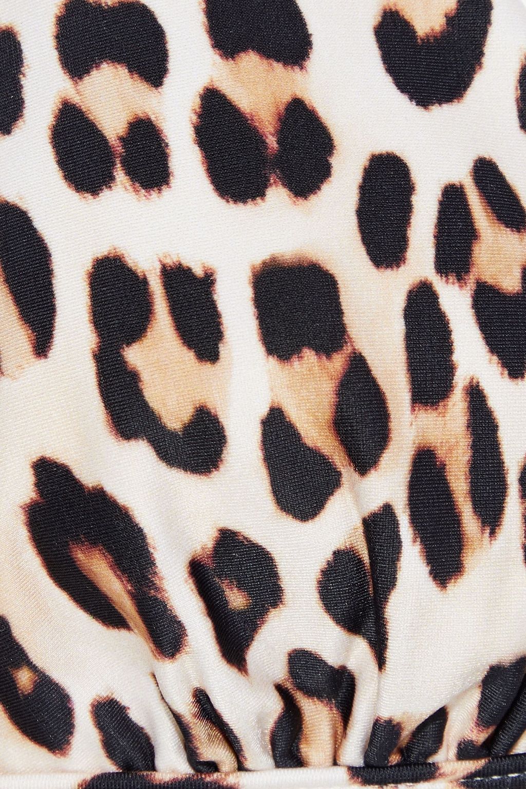 VIX PAULA HERMANNY Scarlet Twine leopard-print triangle bikini top