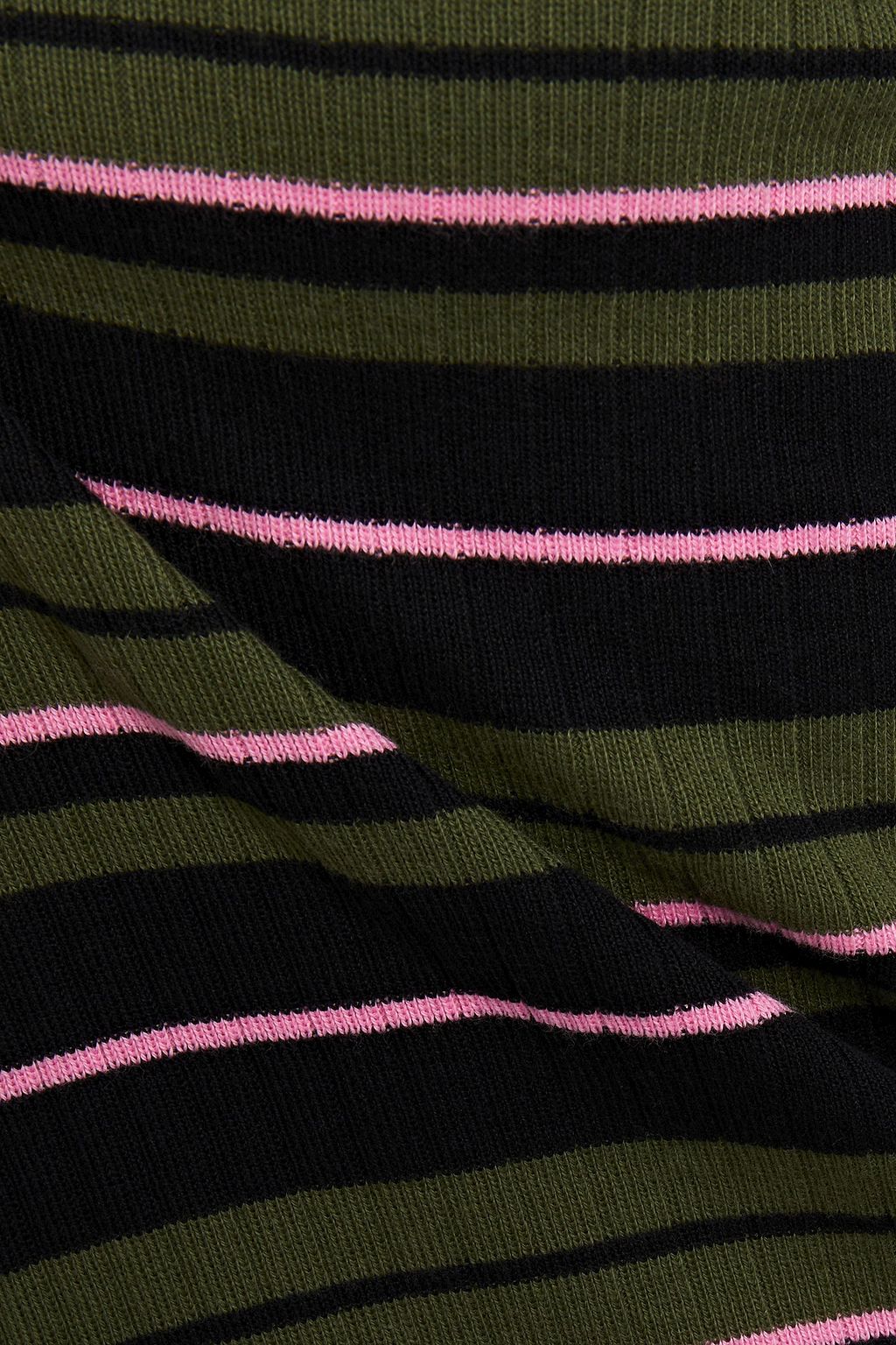 MARNI Striped cotton turtleneck top