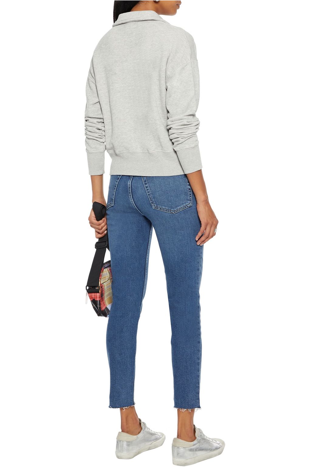 RE/DONE 90s Comfort Stretch high-rise cropped distressed skinny jeans