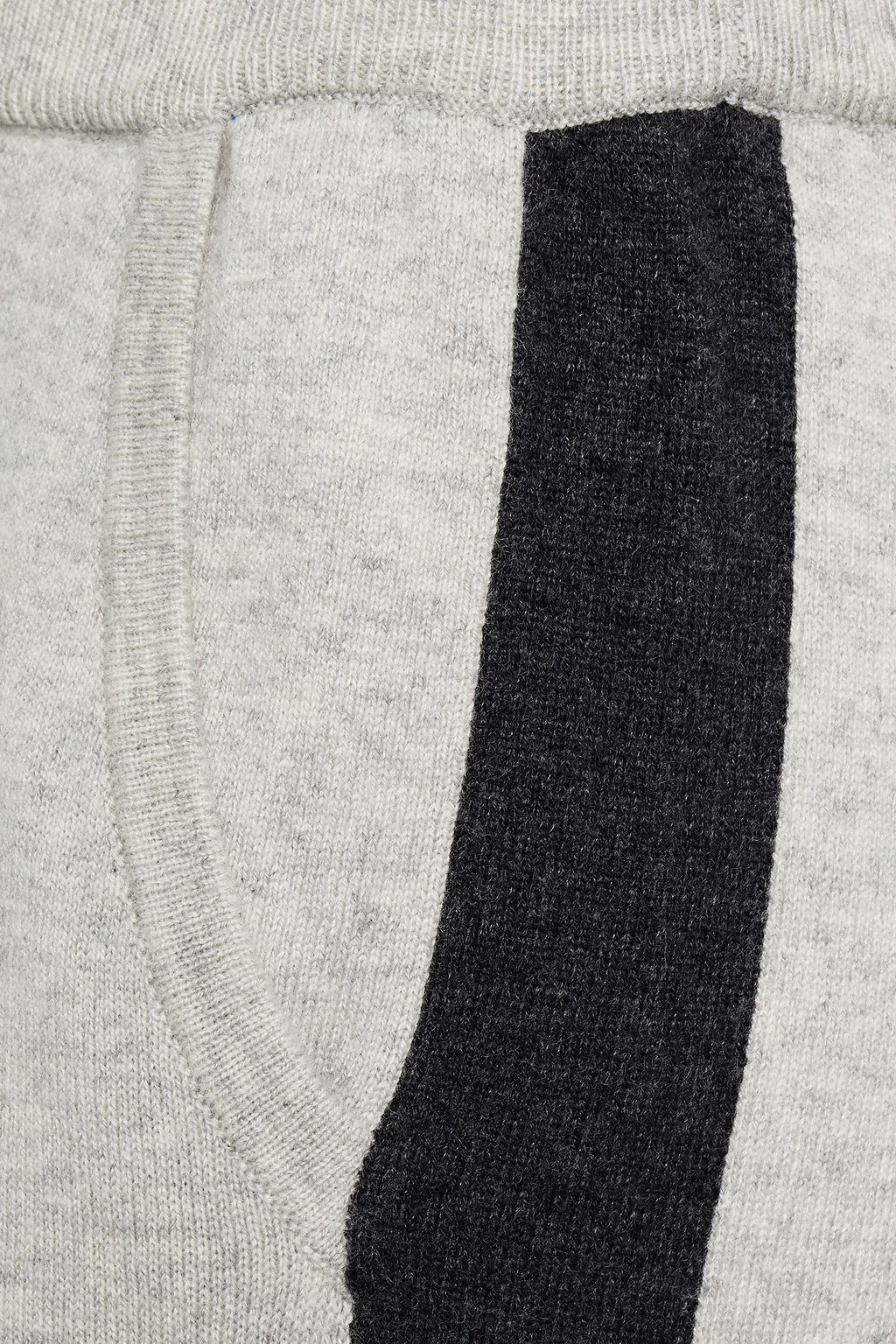 N.PEAL Striped cashmere track pants