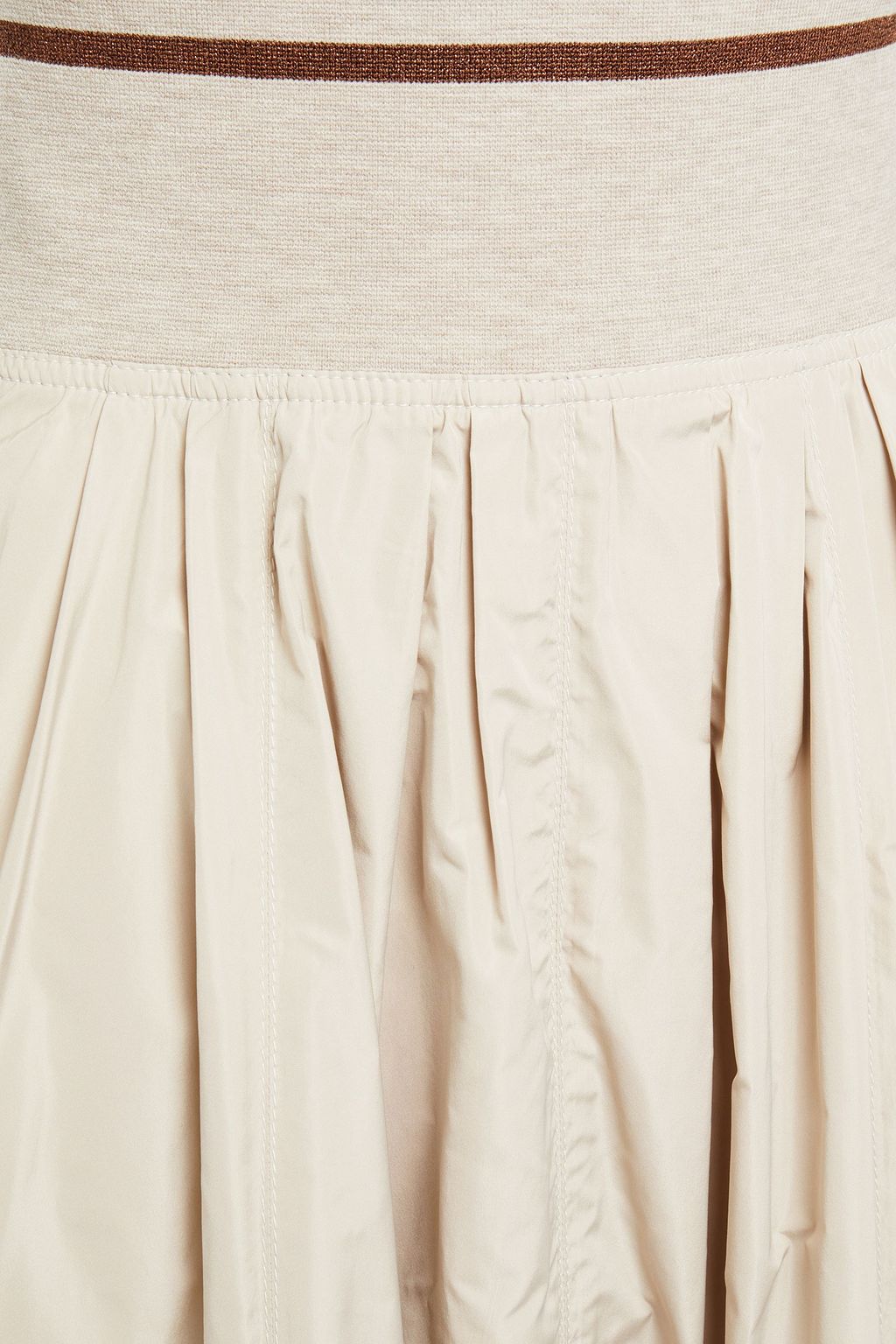 BRUNELLO CUCINELLI Pleated metallic shell midi skirt